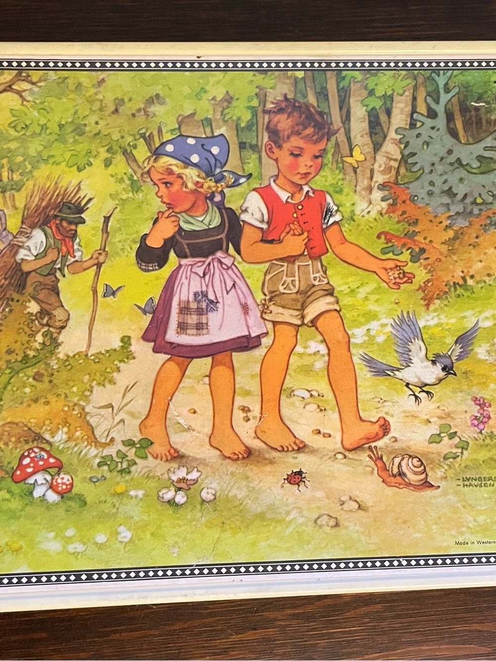 Vintage Hermann Eichhorn wooden block fairy tale puzzle